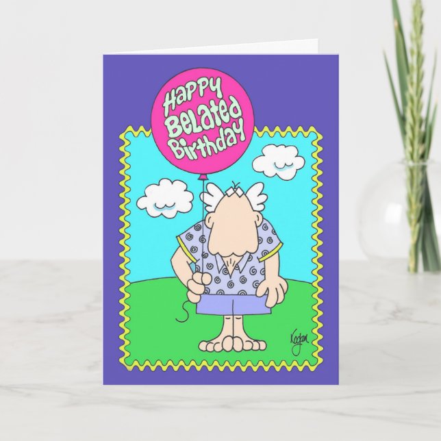 Cartão de Aniversário com Atraso RÁPIDO (Frente)