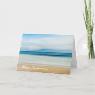 Cartão de aniversário com Belas Cores de Praia