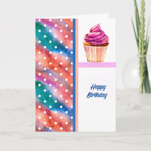 Cartão de Aniversário com Bolo de Rúcula