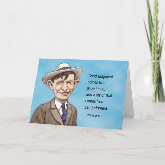 Cartão de aniversário com Bom Juízo (Frente)