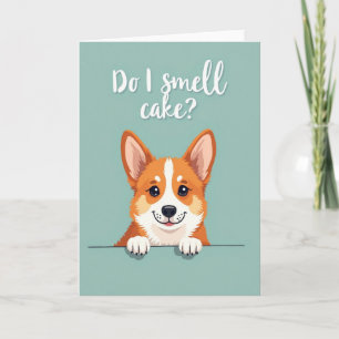 Cartão de Aniversário com Cachorro Curioso