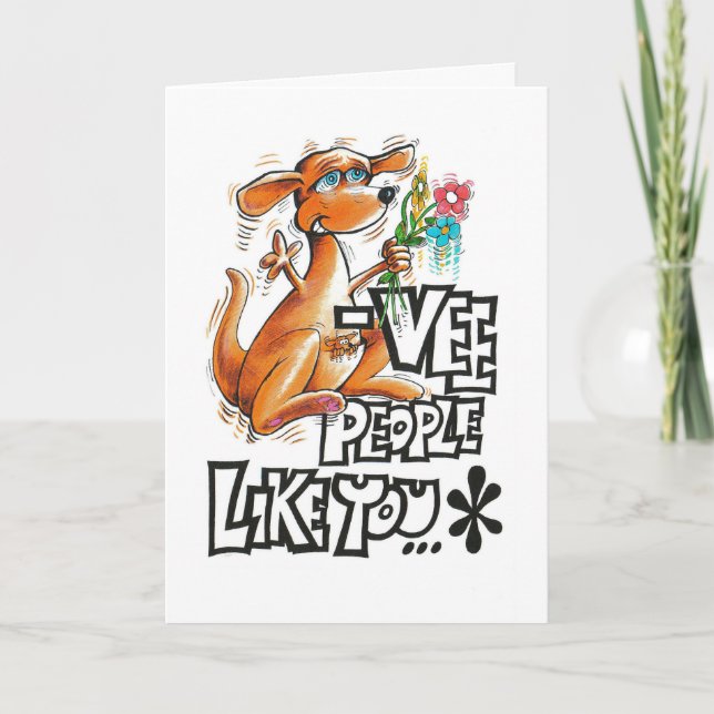 Cartão de aniversário com canguru (Frente)