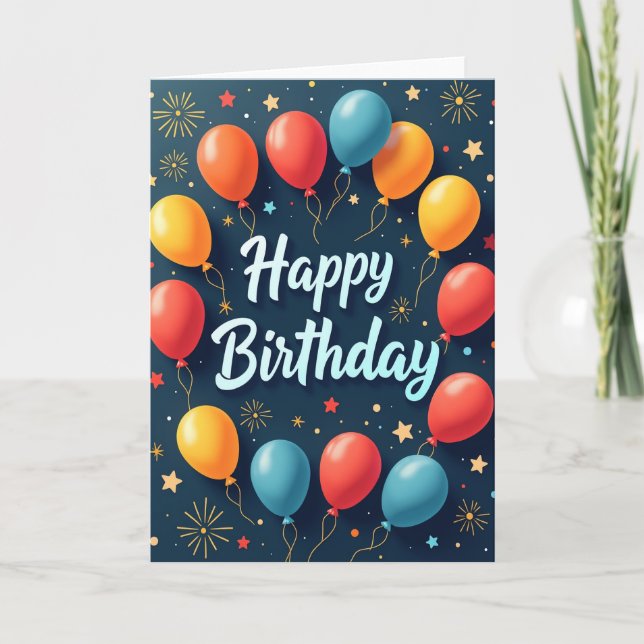 Cartão de Aniversário com Celebração Programada (Frente)