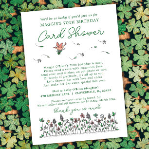 Cartão de Aniversário com Chuva de Flores Silvestr