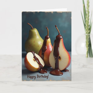 Cartão de Aniversário com Chuva de Frutas Doces