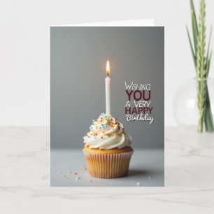 Cartão de Aniversário com Confeitos Doces