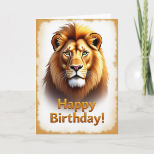 Cartão de Aniversário com Crina Majestosa