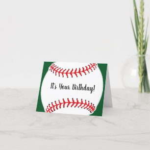 Cartão de Aniversário com Design de Beisebol