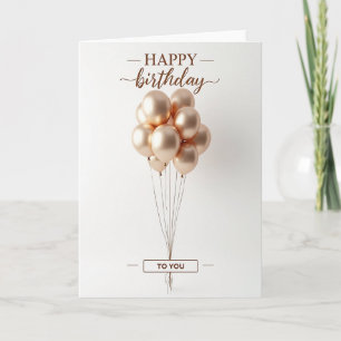 Cartão de Aniversário com Esferas Metálicas Elegan