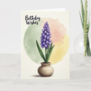 Cartão de Aniversário com Espiga Floral Doce