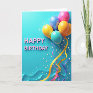 Cartão de Aniversário com Fita