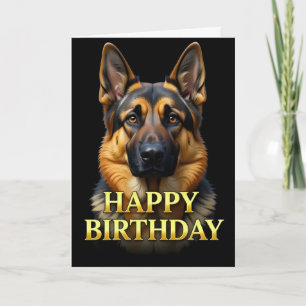 CARTÃO DE ANIVERSÁRIO COM FOTO EM CLOSEUP DE CÃO A
