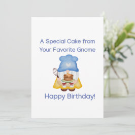 Cartão de Aniversário com Gnome