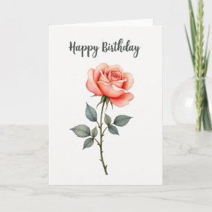 Cartão de Aniversário com Ilustração Elegante