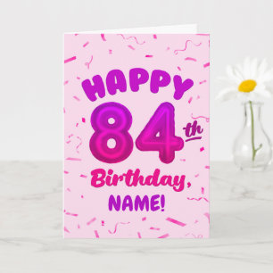 Cartão de aniversário com nome personalizado e núm