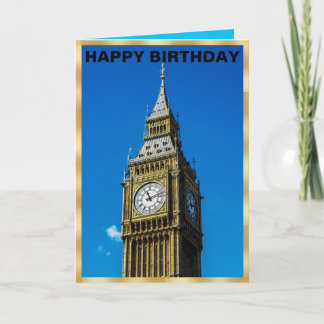 Cartão de Aniversário com o Relógio Big Ben