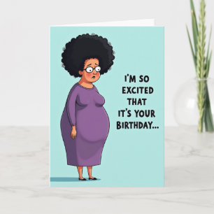 Cartão de Aniversário com Óculos Afro Engraçados