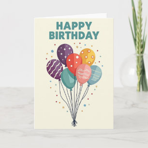 Cartão de Aniversário com Padrão