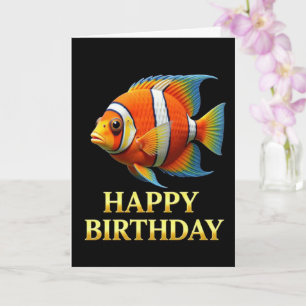 CARTÃO DE ANIVERSÁRIO COM PEIXE PAYAO EM CLOSEUP D