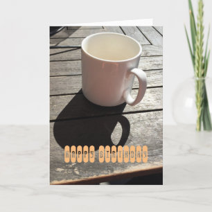 Cartão de Aniversário com Taça de Café