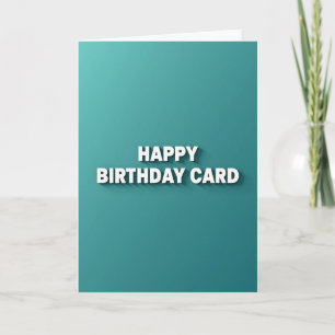 Cartão de Aniversário com Texto 3D Elegante