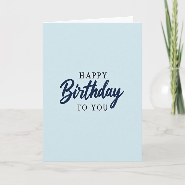 Cartão de Aniversário com Texto Fluido (Frente)