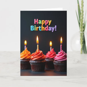Cartão de Aniversário com Velas