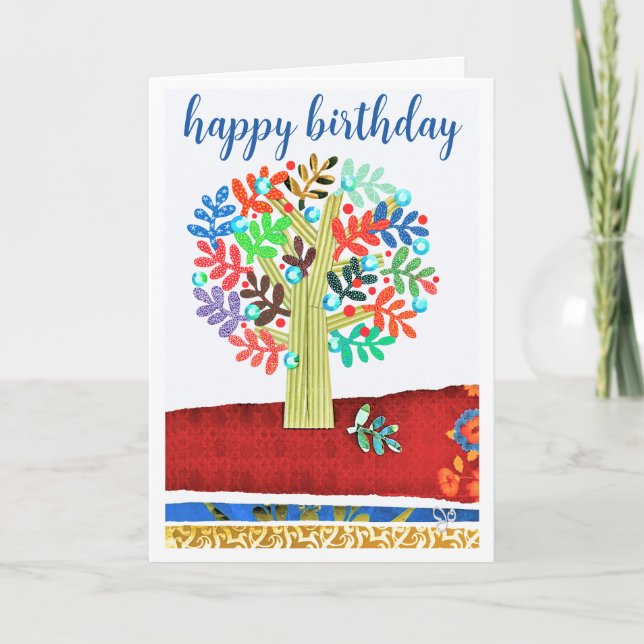 Cartão de aniversário com verso claro de Jo Images (Frente)