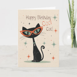 Cartão de Aniversário Cool Cat | Meio-Século Diver