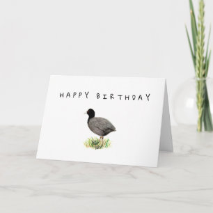 Cartão de Aniversário Coot Antigo