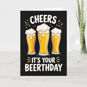 Cartão de Aniversário Copo Cheers