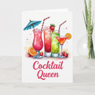 Cartão de Aniversário Coquetéis de Festa