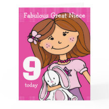 Cartão de aniversário cor-de-rosa da Nona excelent