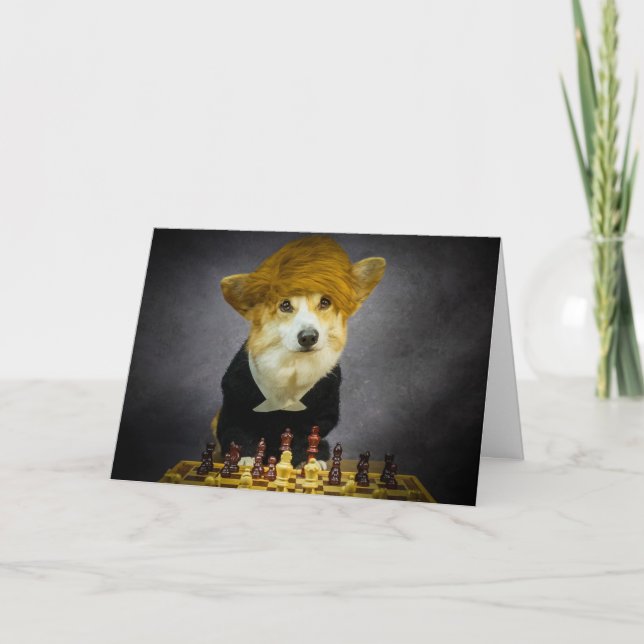 Cartão de aniversário Corgi (Frente)