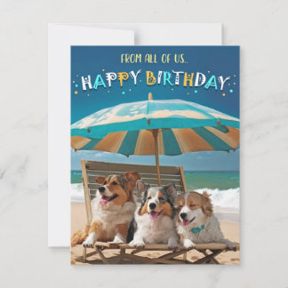 Cartão de aniversário Corgi de todos nós