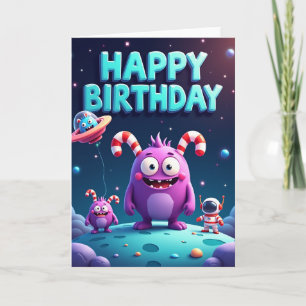 Cartão de Aniversário Cósmico