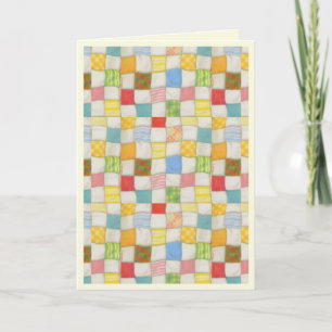 CARTÃO DE ANIVERSÁRIO CRAZY QUILT / Creme