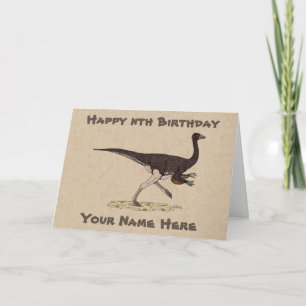 Cartão de Aniversário Cretáceo Dinossauro Ornithom