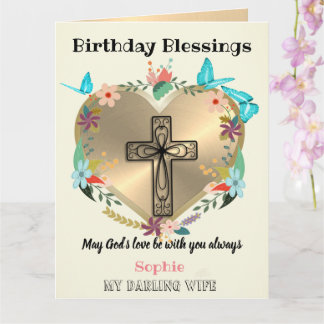 Cartão De Aniversário Cristão Personalizado Para A