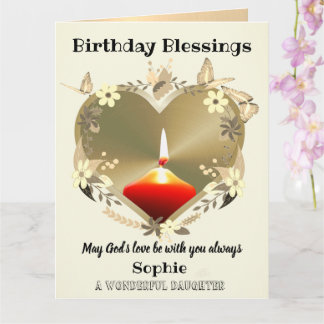 Cartão De Aniversário Cristão Personalizado Para F