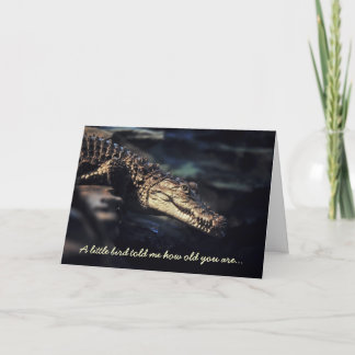 Cartão de aniversário Crocodilo