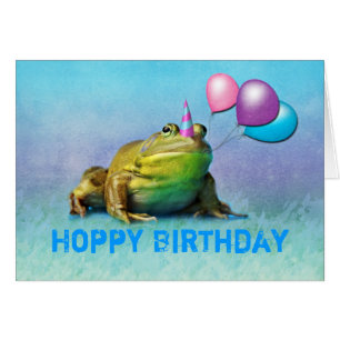 Cartão de aniversário customizável do sapo do