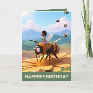 Cartão de aniversário Cute Happbee