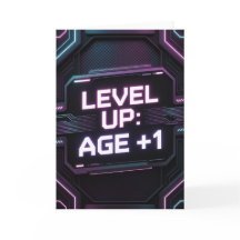 Cartão de aniversário Cyberpunk neon para homens