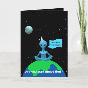 Cartão de aniversário da Alienígena Sátira por Jo