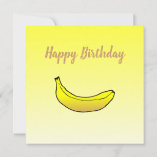 Cartão de Aniversário da Banana
