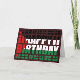 Cartão de Aniversário da Bandeira da Palestina