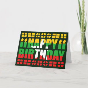 Cartão de Aniversário da Bandeira de Myanmar