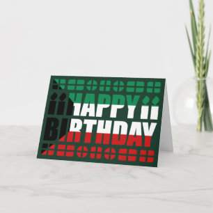 Cartão de Aniversário da Bandeira do Kuwait