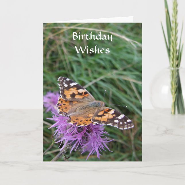 Cartão de Aniversário da Borboleta (Frente)